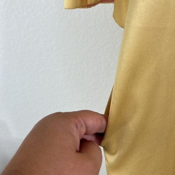 NATORI Satin Plunge Cross Back Slip Embroidered Robe Set - Picture 9 of 11